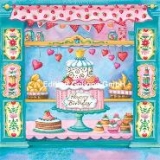 Postkarte Geburtstag, Konditorei